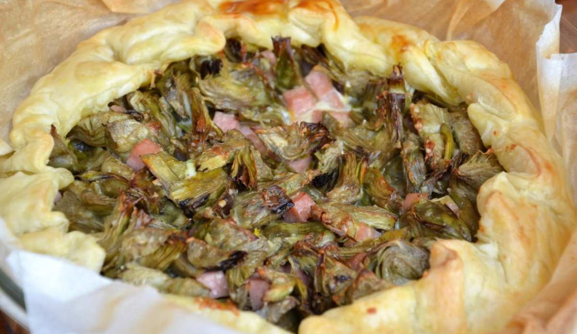 Torta rustica carciofi e prosciutto cotto