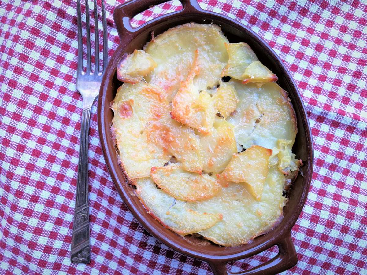 tortino di funghi al forno