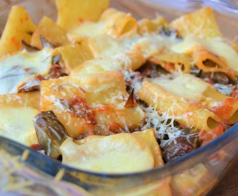 Paccheri al forno e carciofi croccanti