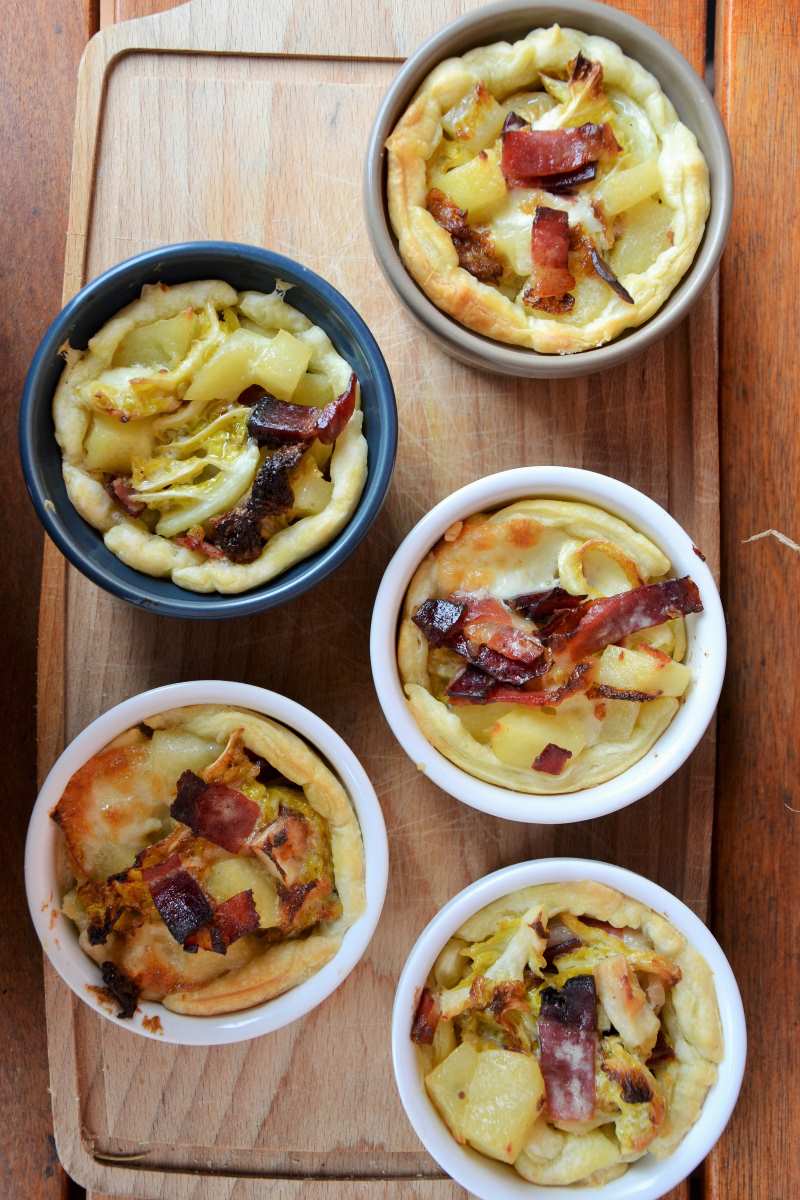 Tortino di patate, speck e verza