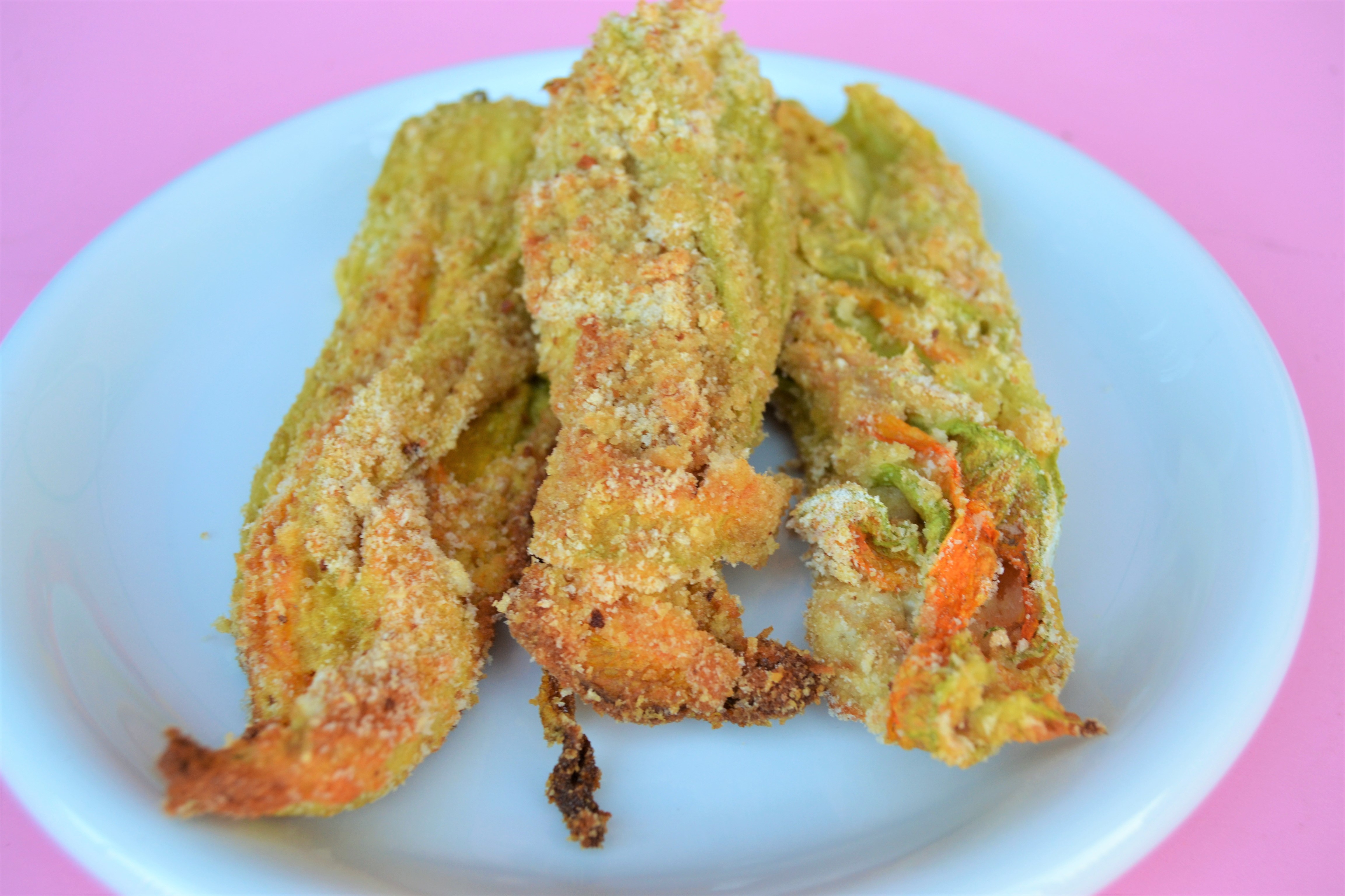 Fiori di zucca fritti ed al forno