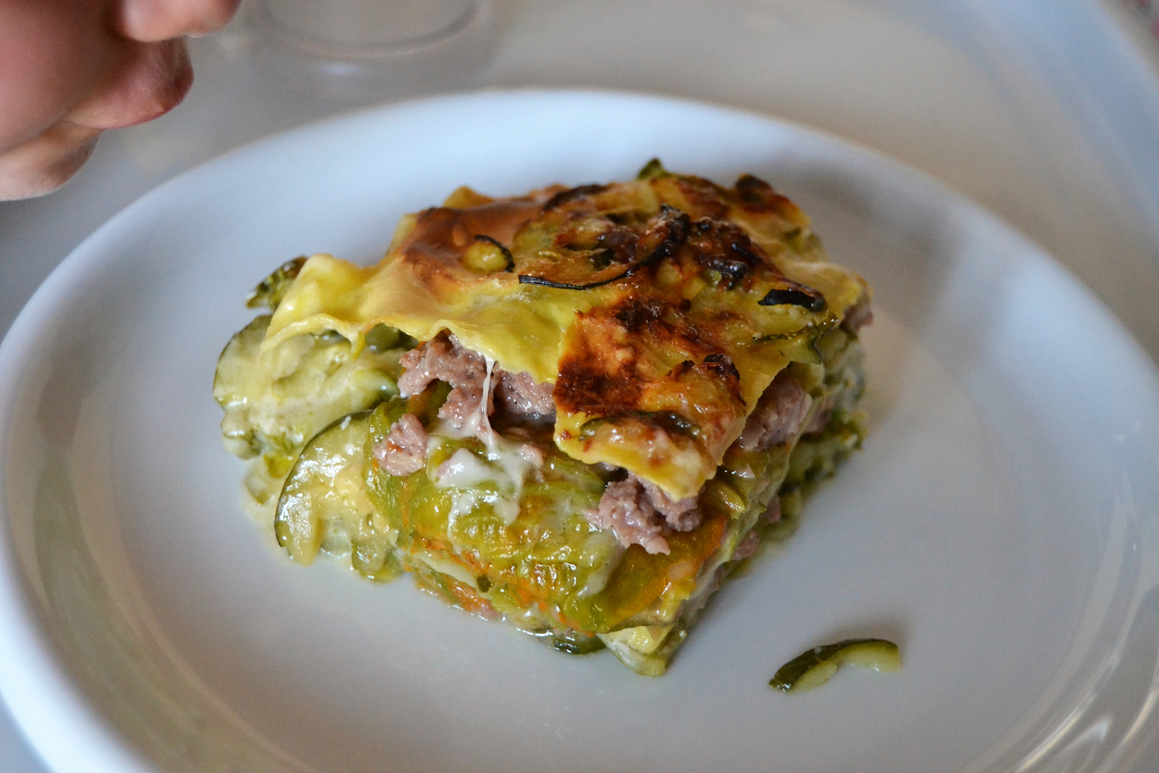 Lasagne ai fiori di zucca, zucchine e salsiccia