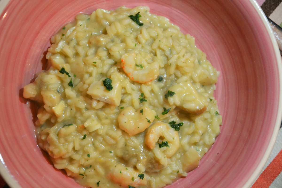 Risotto porcini e scampi