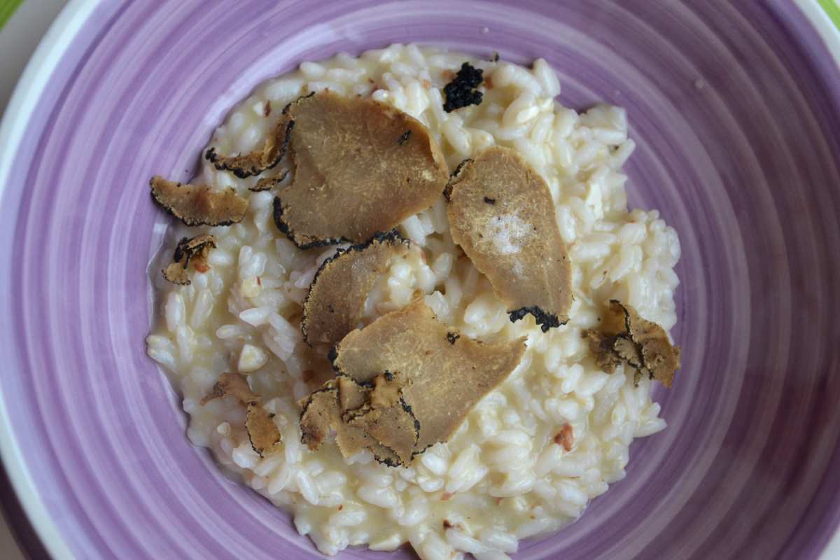 Risotto nocciole e tartufo nero