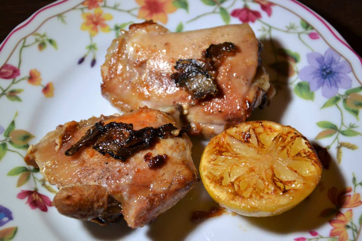 Pollo al limone e tartufo nero